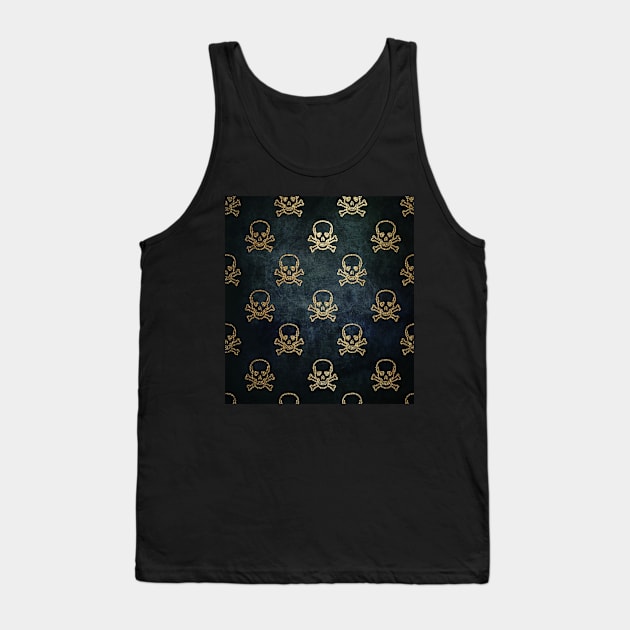 skull black sparkle Tank Top by Mirnamar